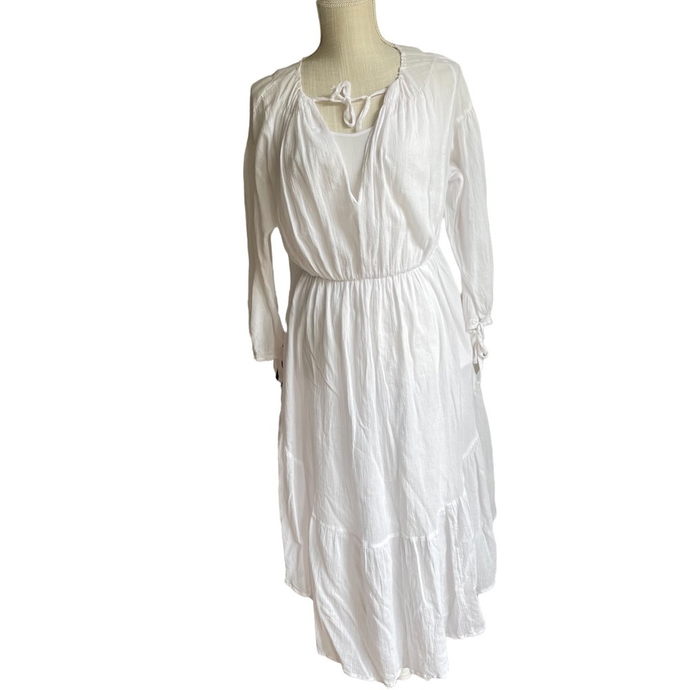 Vince White Boho Summer Midi Dress Size: S